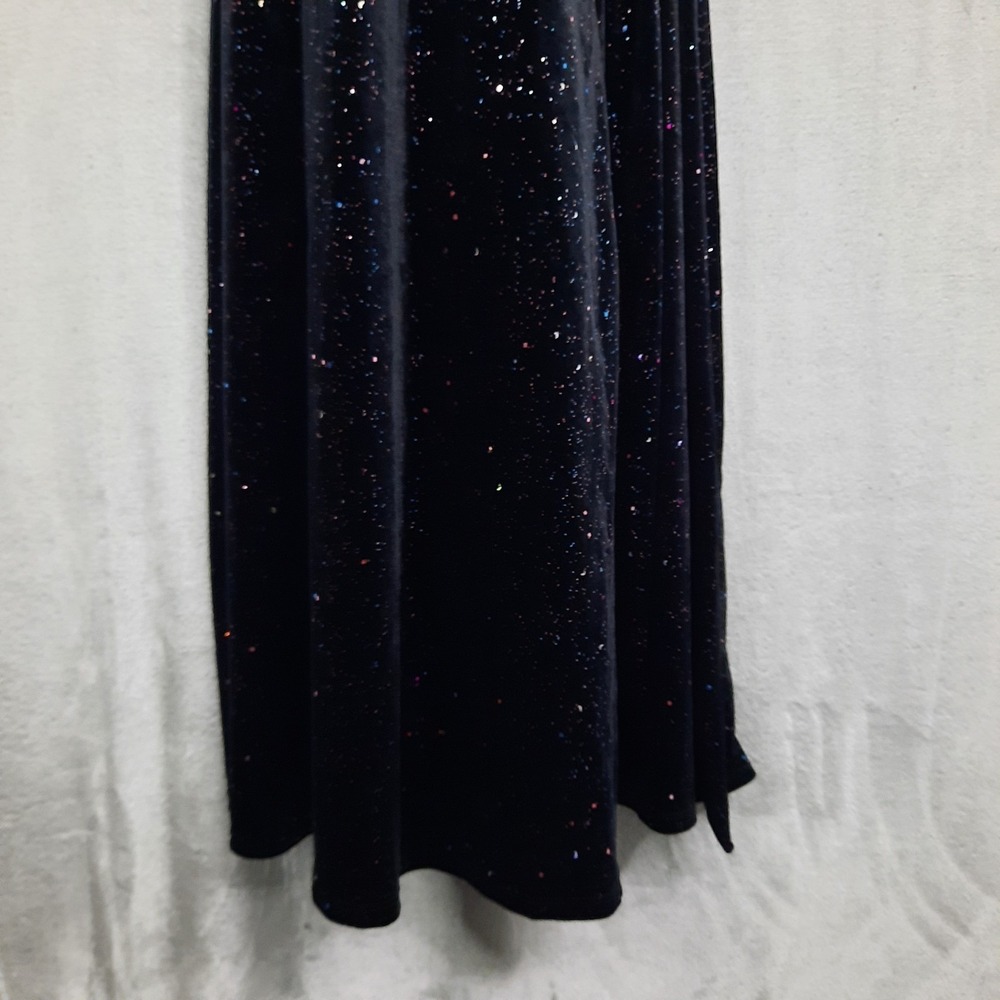 BlackMilk All That Glitters Black Velvet Wrap Midaxi Dress Small Whimsigoth Vamp - Picture 7 of 16